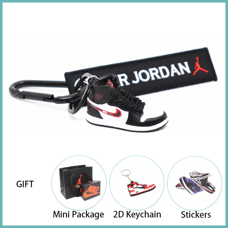 Новинка ручной работы 3D AJ Key ChaiAir Mini Jordan кроссовки модель милый брелок для ключей Баскетбольная обувь Подарочный Брелок для ключей модные украшения - Цвет: 35