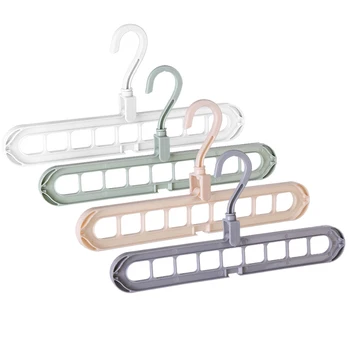 

Multi-function Space Saving 360 Rotating Magic Hanger Folding Magic Hanger Wardrobe Drying Clothes Clothes Storage 9 Holes
