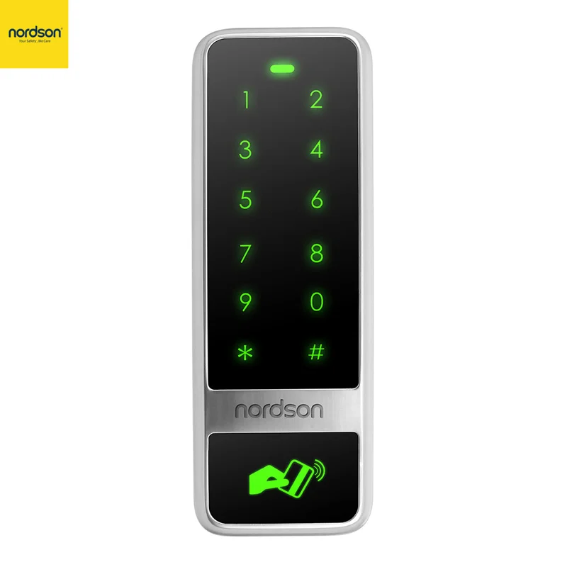 Nordson RFID сенсорный экран металлический Автономный контроллер доступа Водонепроницаемый Wiegand Ouput цифровая клавиатура и кардридер - Цвет: IC Version 13.56Mhz