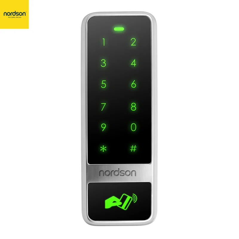 IC Version 13.56Mhz Nordson RFID сенсорный экран металлический Автономный контроллер доступа Водонепроницаемый Wiegand Ouput цифровая клавиатура и кардридер - Цвет: IC Version 13.56Mhz