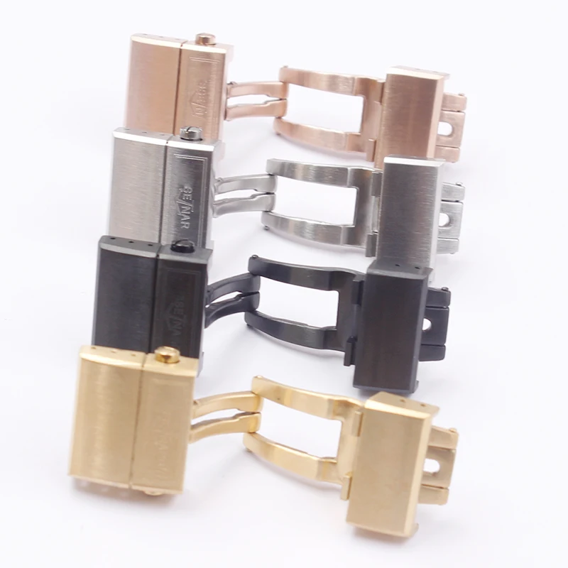 Watch Accessories Suitable for Ulysse Nardin Athens buckle rubber strap buckle 316 stainless steel butterfly buckle 20mm
