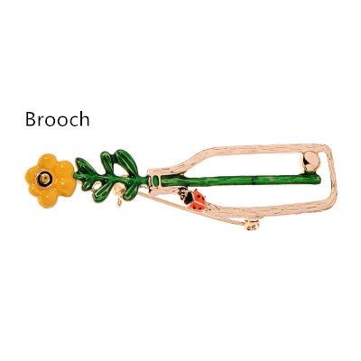 5 brooch HZ Новая Винтажная романтическая глазурь цветы дьявол глаз заколка для волос металлическая заколка шпилька Эмаль аксессуары для волос для женщин Подарки - Цвет: 5 brooch