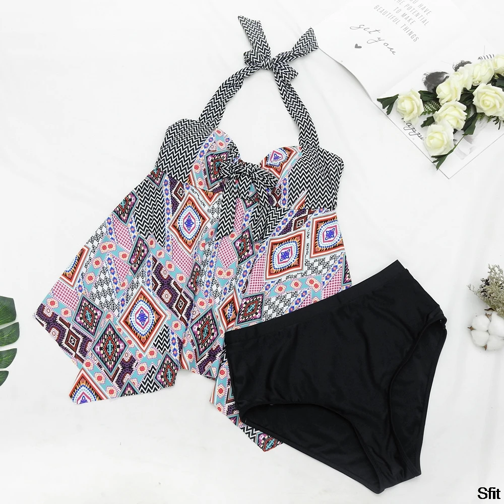 Bikini Sexy Push Up Two Piece Bikini Women Swimsuit  Cross Halter Bikinis Plus Size Female Bathing Suit Swim Wear Beachwear