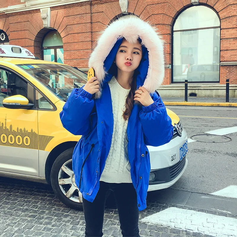 

Boollili Parkas Mujer Invierno 2020 Thick Winter Coat Fur Collar Hooded Women's Jackets Blue Women Parka Casaco De Inverno
