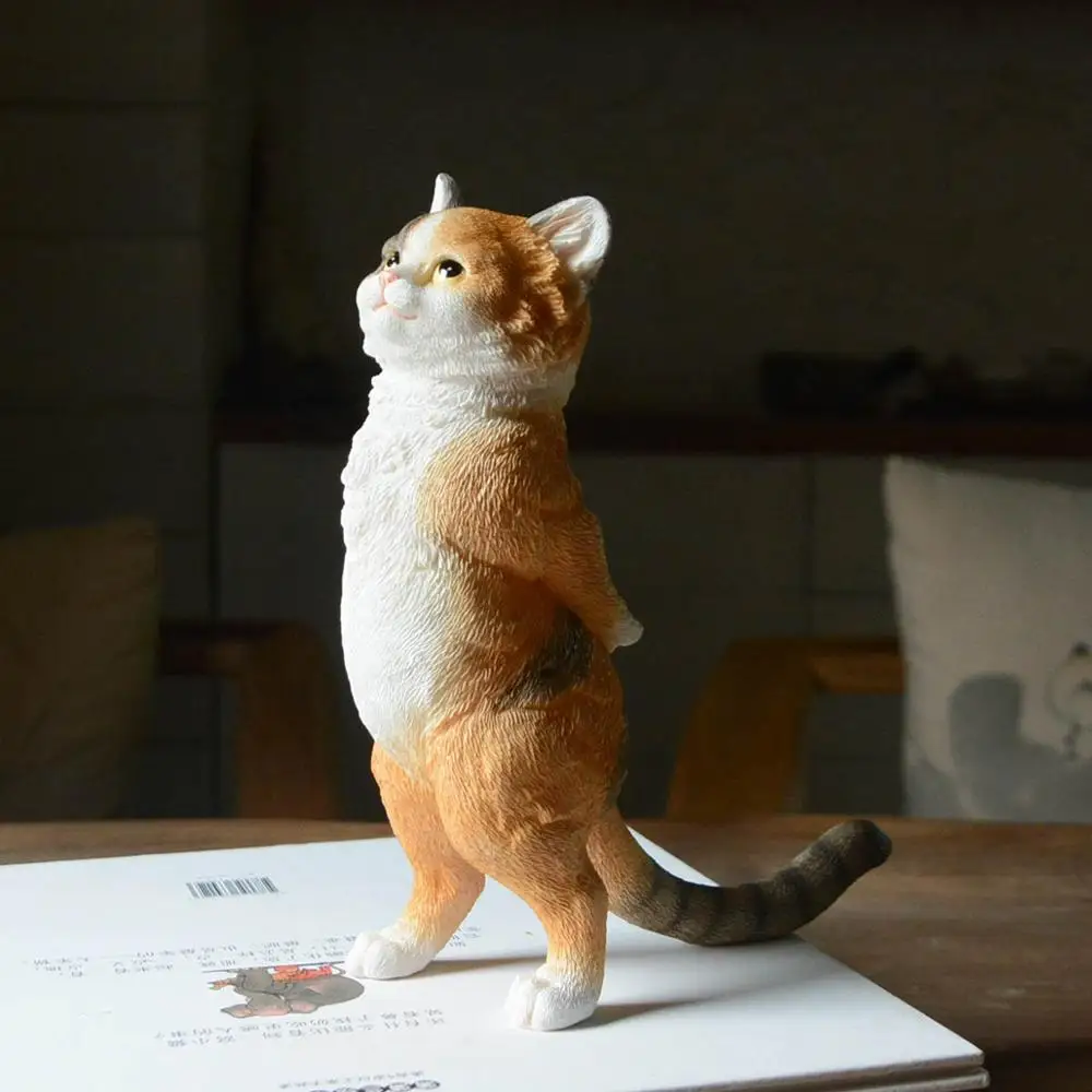 Смола милый кот сад украшения открытый Европейский Стиль Маленькая кукла миниатюрные скульптуры животных