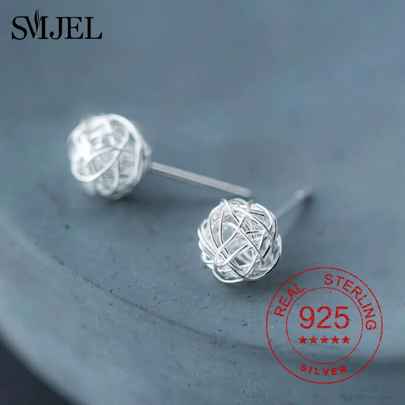 Серьги женские из серебра 925 пробы с круглым узлом | Украшения и аксессуары