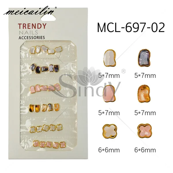MCL-697-02 30 шт многоразмерные золотые розовые Стразы для ногтей драгоценные камни для художественное оформление ногтей сплав кристалл страз Подвески смешанный размер горный хрусталь набор - Цвет: MCL-697-02