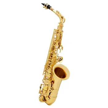 

golden lacquered saxophone alto Not easy to take off paint, imported leather cushion alto saxophone