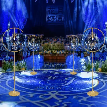 

Accesorios de boda Led luz camino lleva pasillo soporte ajustable Pilar boda decoración fondo de compromiso