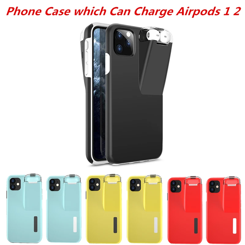 

For iPhone 11 11 Pro 11 Pro Max Xs Max 8 7 6 6s Plus Case AirPods Charging Case +i500 TWS Earphone +Magnetic holder Dropshipping