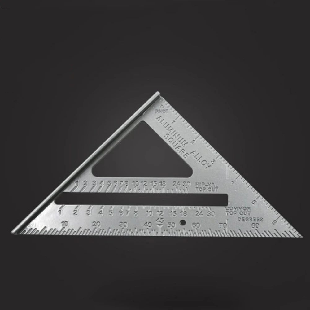 Triangle Square Ruler 90 Degree Angle Ruler Measurement Tool 7&rdquo; Stainless Steel Metal