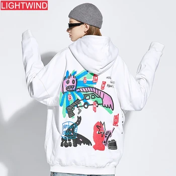 

2020 Men I Love Gangster Movie Funny Graffiti Print Fleece Hooded Sweatshirts Hoodies Streetwear Hip Hop Hipster Casual Tops Men