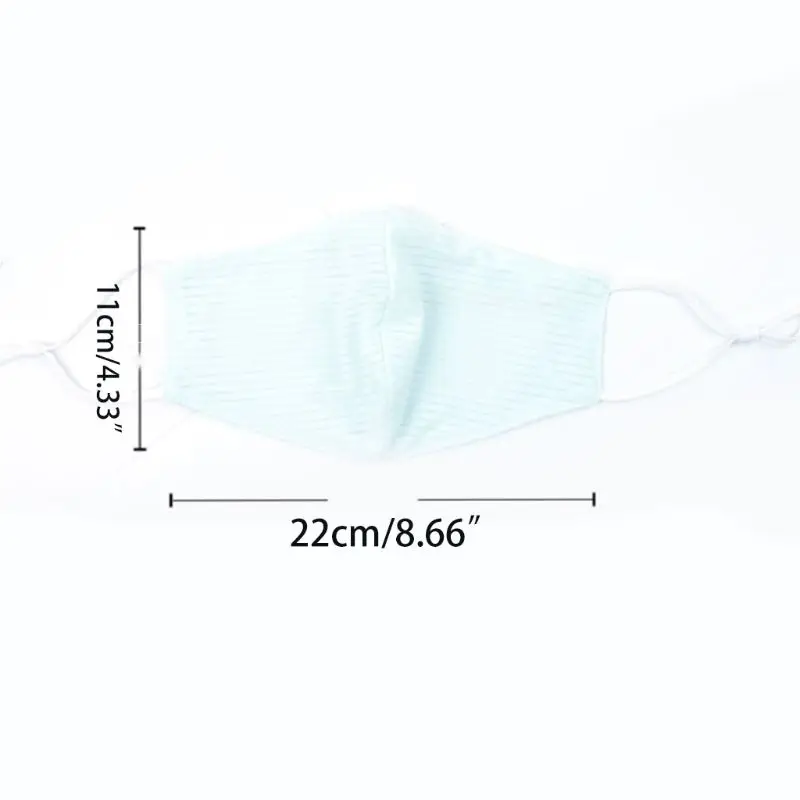 Adult Summer Thin Ice Silk Mouth Mask Solid Color Striped Breathable Sunscreen Dustproof Washable Protective Mouth Cover