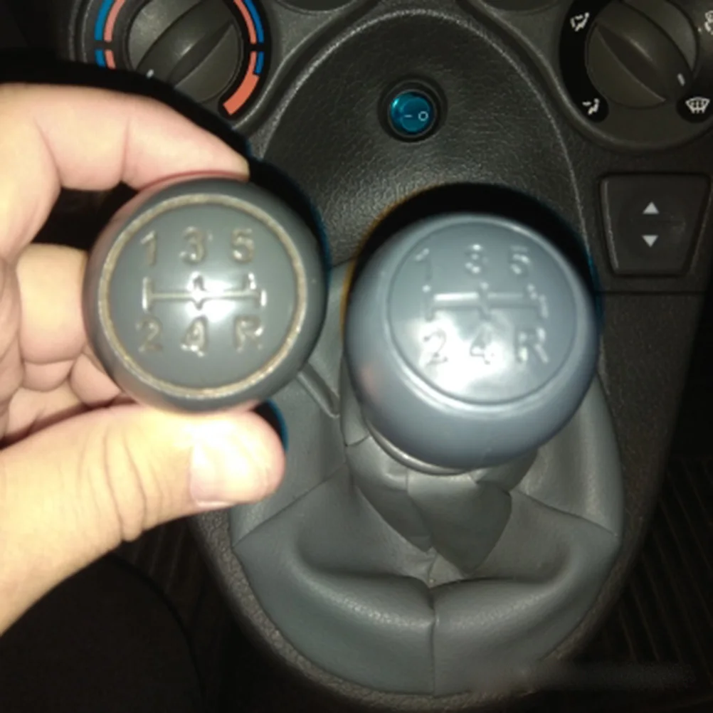 Gear Head Cover 5 Speed Car Gear Shift Knob With Leather Boot Dust Cover For Fiat Panda 2003-2012 500 500c 2007-2013