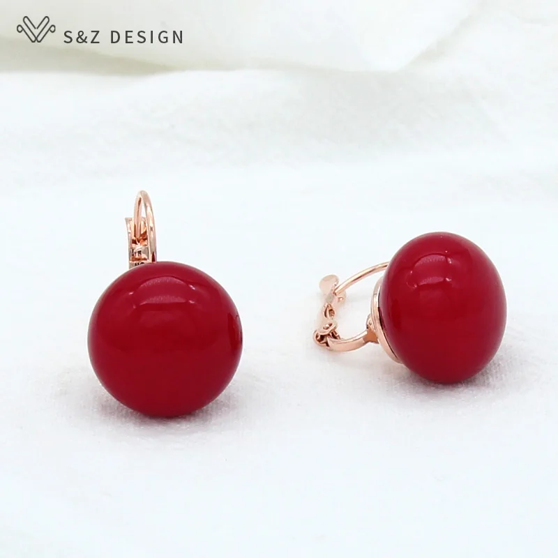 S&Z DESIGN New South Korea Fashion Temperament Bread Round Big Pearl Dangle Earrings For Women Wedding Jewelry Birthday Gift