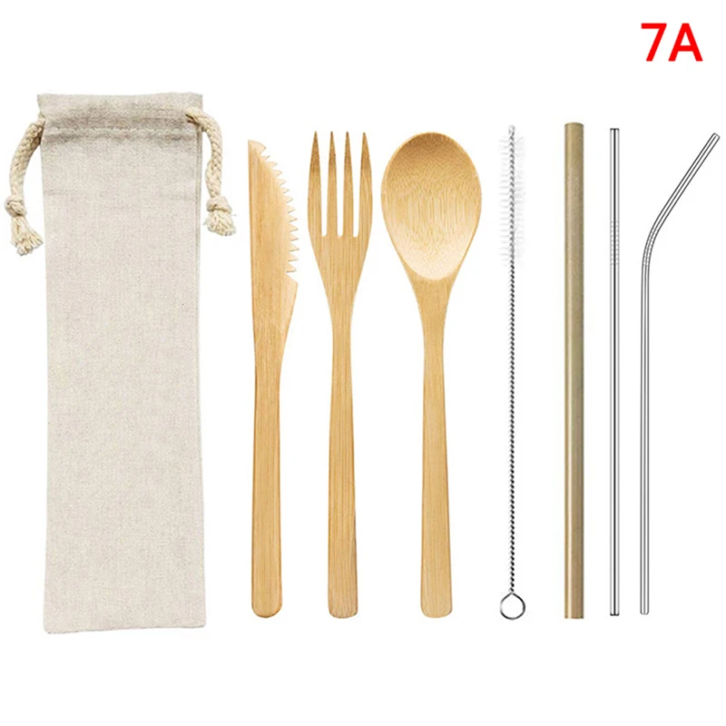 1Set Eco Friendly Bamboo Toothbrush Sets Plastic-Free Bamboo Tooth Brush Portable Travel Set Wholesale
