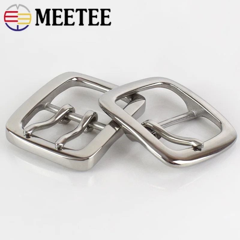 Meetee, 1 шт., 40 мм, нержавеющая сталь, одинарная, двойная Пряжка, мужской ремень, пряжка, головка, сделай сам, высокое качество, фурнитура, кожаные аксессуары