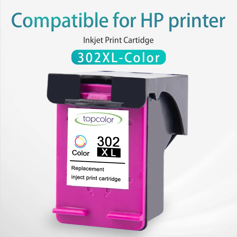 

Topcolor 302XL Ink Cartridge Compatible for HP 302 XL hp302 Tri-Color Colorful Ink for hp Printer Envy 4520 4521 Deskejet 1115