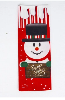 snowman Креативное рождественское красное вино сумка рождественское красное вино Подарочная сумка Рождественский мультфильм снеговик старый человек крышка бутылки вина - Цвет: snowman