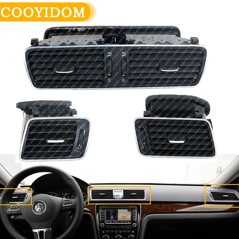 Car A/C Air Vent Center Console Condition Vents For Vw Passat B6 B7 CC R36 3AB819701A 3AB819702A 3AD819728A 3AA971315 | Автомобили и