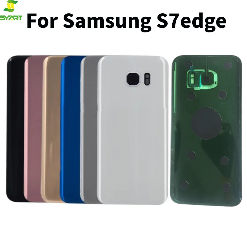 Для Samsung Galaxy S7 Edge G935 задняя крышка батарейного отсека заднее стекло + лента