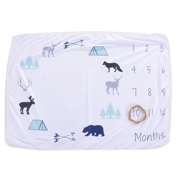 

Baby Blanket Swaddle Stroller Bedding Wrap Photo Background Comfortable Cartoon Patterns Blankets