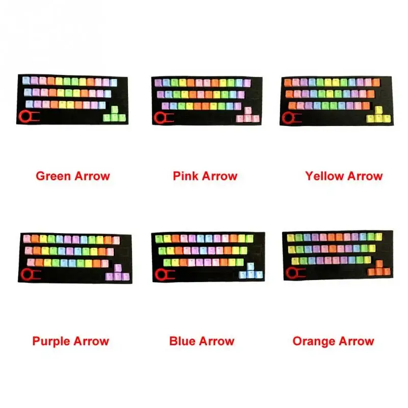 37 Key Computer Accessory Mechanical Keyboard Translucidus PBT Gaming Keycap Set