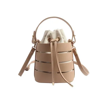 

2020 Drawstring Bucket Bag For Women Mini PU Leather Crossbody Bags Ladies Shoulder Bags Female Handbags clutch sanrio handbag