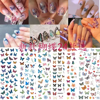 

New Butterfly Nail Sticker Spring Ultra-thin Adhesive Nail Sticker INS Net Red Nail Decal