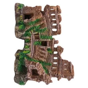 

1pc Ancient Roman Column Ornament Fish Tank Aquarium Resin Landscaping Decoration Resin Relics Craft European Castle Desktop Orn
