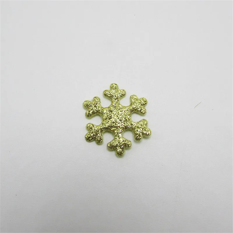 Gold nowflake 50-200 шт. блестящая маленькая Снежинка, аппликация, сделай сам, товары для рукоделия, материалы для декора рождественской елки, Детские аксессуары украшения для волос - Color: Gold nowflake