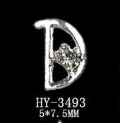 10 шт./лот, сплав дизайн ногтей 3d с плоской задней стороны бриллианты жемчужные ювелирные изделия Стразы украшения для ногтей - Цвет: HY-3493 10pcs