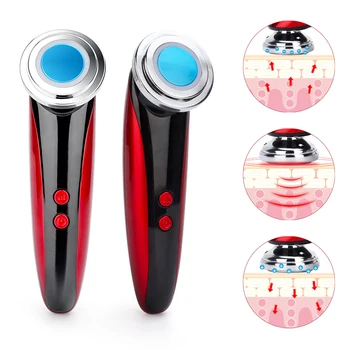 

New RF Radio Frequency EMS Beauty Device Facial LED Blue Red Light Photon Face Cleaning Lifting Tighte Wrinkle Removal Eye Care
