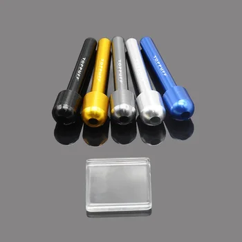 

TOPPUFF Glass Snuff Snorter Mat + 70MM Aluminum Snuff Straw Nasal Dispenser Sniffer Snorter Rocket Tube Smoking Accessories