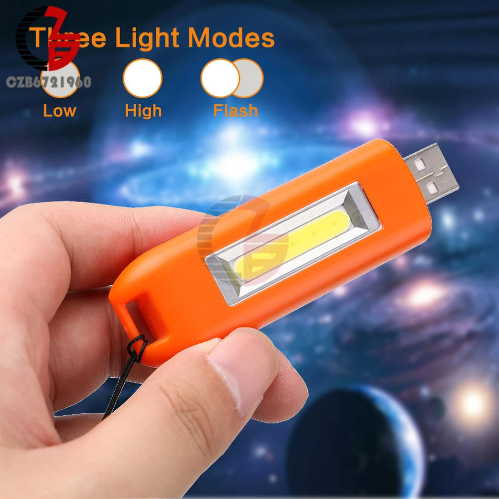 3 режима перезаряжаемый миниатюрный usb-светодиод рабочий свет портативный COB светодиодный брелок для ключей лампа высокой низкой вспышки для чтения лампа-светильник для чтения книг