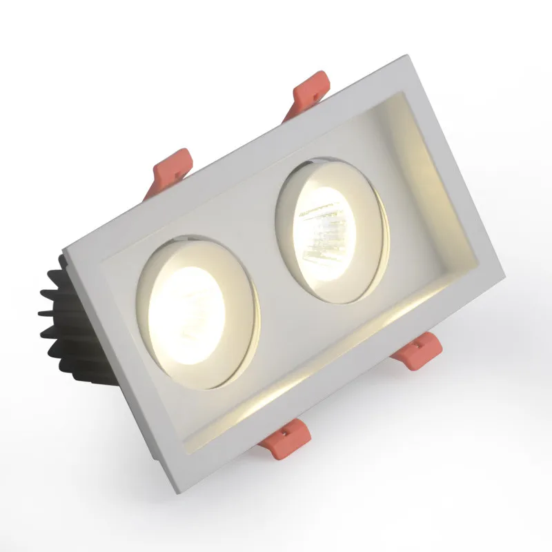 Квадратный Встраиваемый светодиодный светильник с регулируемой яркостью AC110V/220 V 14W 20W COB светодиодный потолочный светильник Теплый/холодный белый Светодиодный прожектор освещение внутреннее освещение
