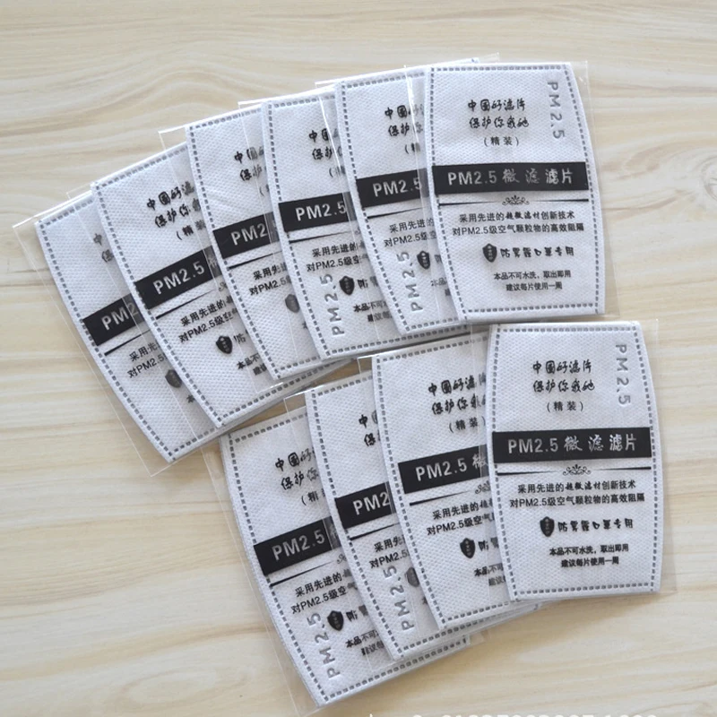 50pcs PM2.5 Mask Filters Fast Shipping Anti-Dust Smoke Gas and Allergies Adjustable Reusable Protection Masks | Красота и здоровье