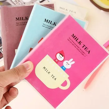 

5 Pc Notebook Paper Planner School Diary Note Book Cute Stationery Milk Tea Time Sticky Note Portable Notepad Pocket Notebook