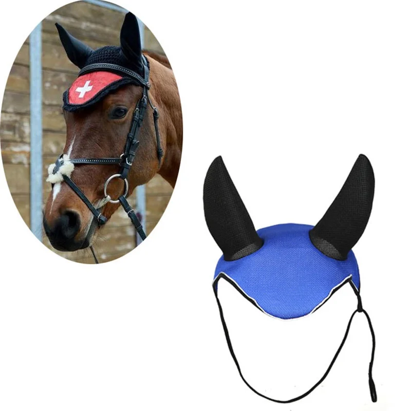 NewSaleHorseRidingBreathableMeshedHorseEarCoverEquestrian