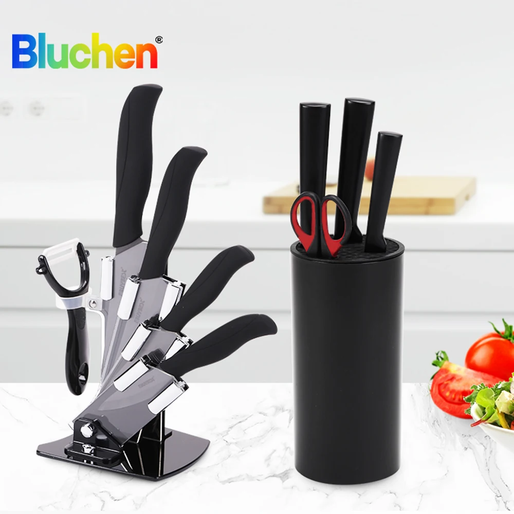 Bluchen держатель для ножа пластиковый кухонный нож Стойка Многофункциональный шеф