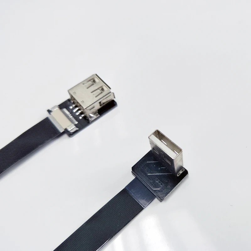 5 см-80 см FFC usb Тип A4 прямой женский для A3 мужской Стандартный прямоугольный USB 90 градусов FPV плоский тонкий узкая лента кабель