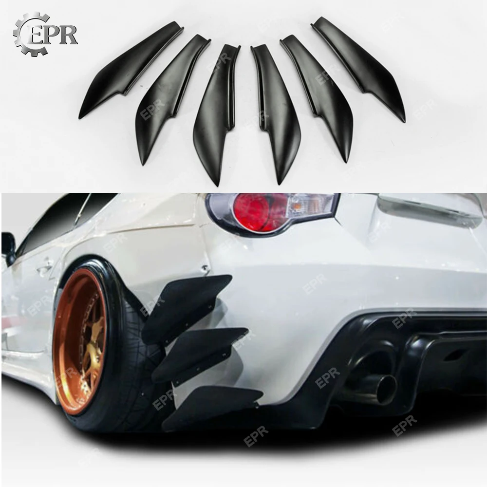 

FRP Canard 6Pcs For BRZ FT86 GT86 FRS RB Style Ver 3 Glass/Carbon Fiber Rear Bumper Canard Body Kit Tuning Trim BR-Z Racing