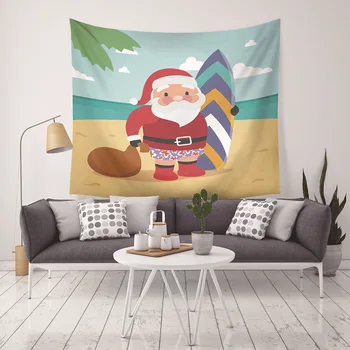 

INS Northern European-Style Cool Tapestry Santa Claus Hanging Cloth Printed Wall Hangers