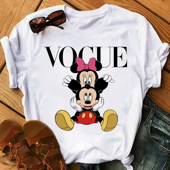 

Cartoon Mouse T Shirt Women Casual Harajuku Tops Summer Tops Graphic Tees Women Micky Tee Shirts Kawaii T-shirt Clothes Femme