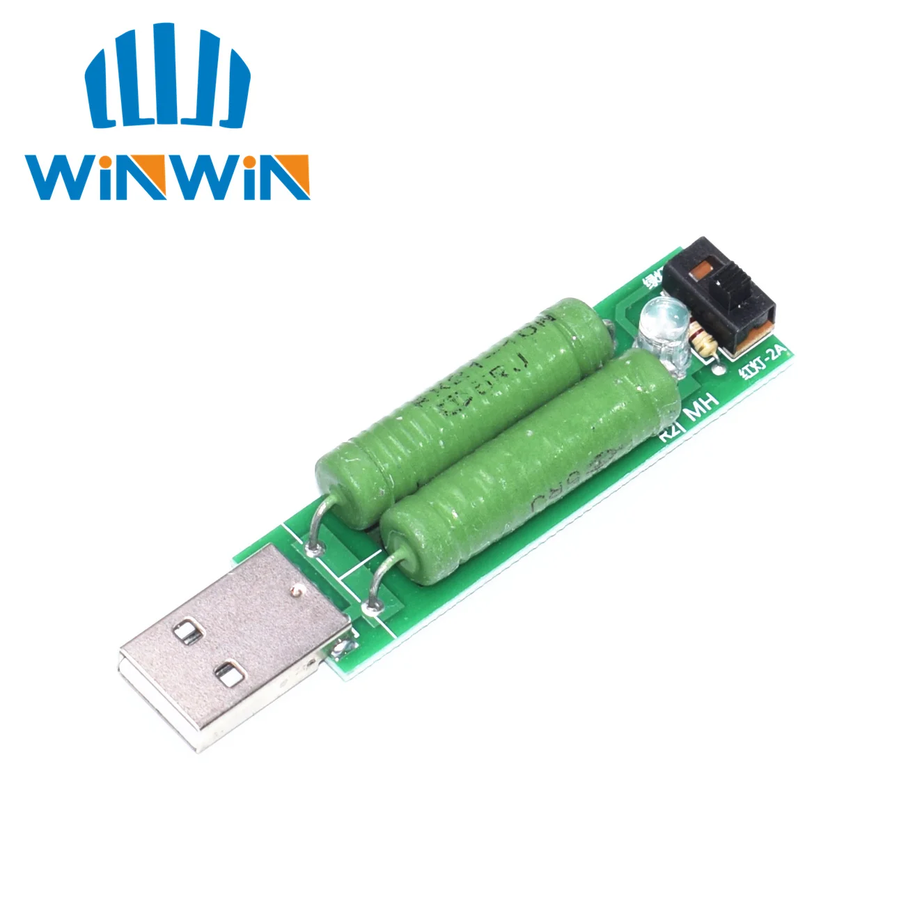

5pcs/lot USB mini discharge load resistor 2A/1A With switch 1A Green led, 2A Red led USB Port Mini Discharge Load