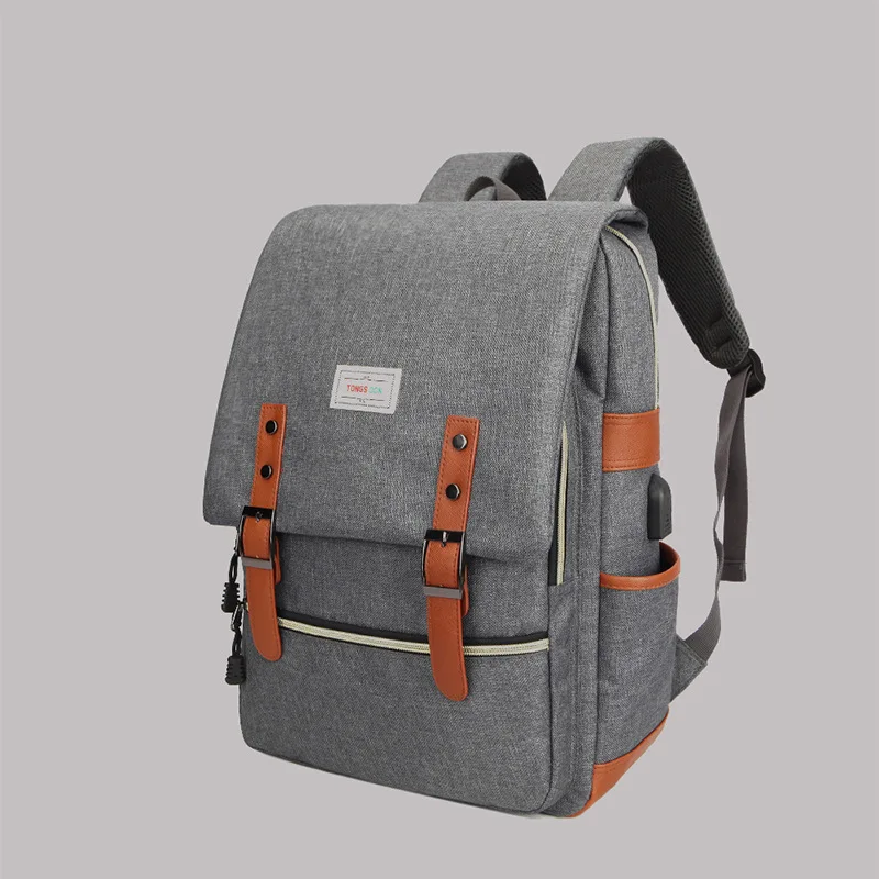 Cross border Amazon canvas backpack men 