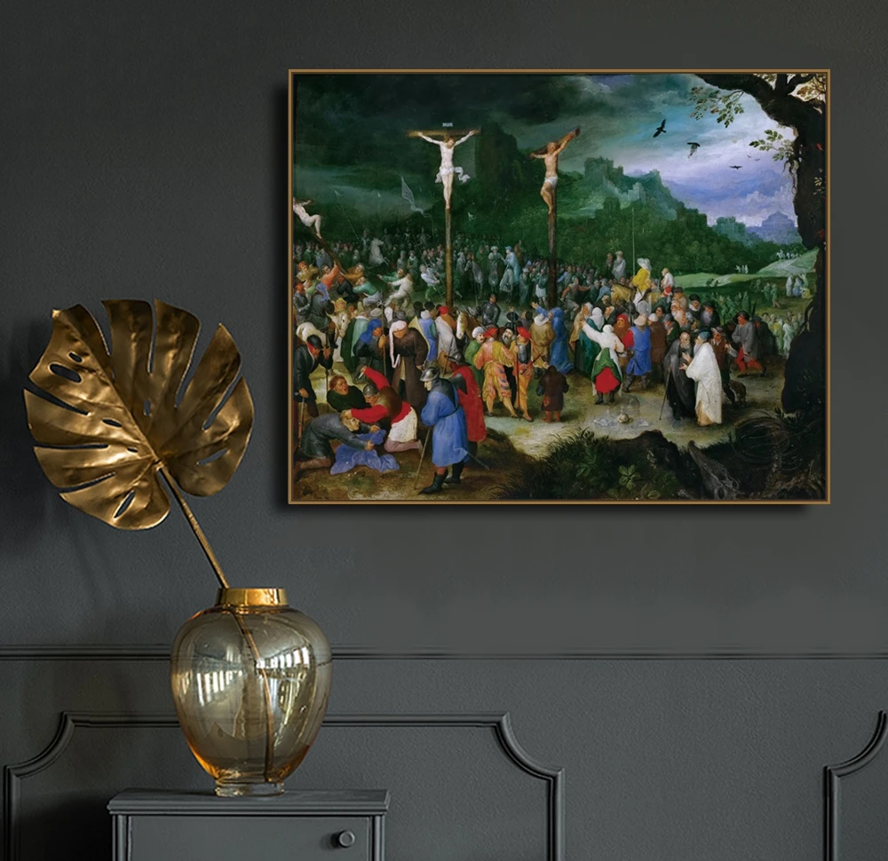 

Crucifix Brueghel, Jan The Elder Canvas Painting Calligraphy Posters Prints For Living Room Bedroom Wall Pictures Home Art Decor