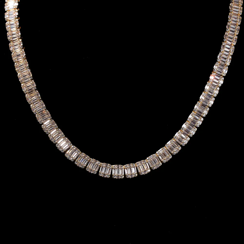 LK хип хоп для мужчин Iced Out кубический циркон Bling квадратный 18 22 дюймов Золото Серебро Цвет Ювелирные изделия алмаз властное ожерелье Подарки