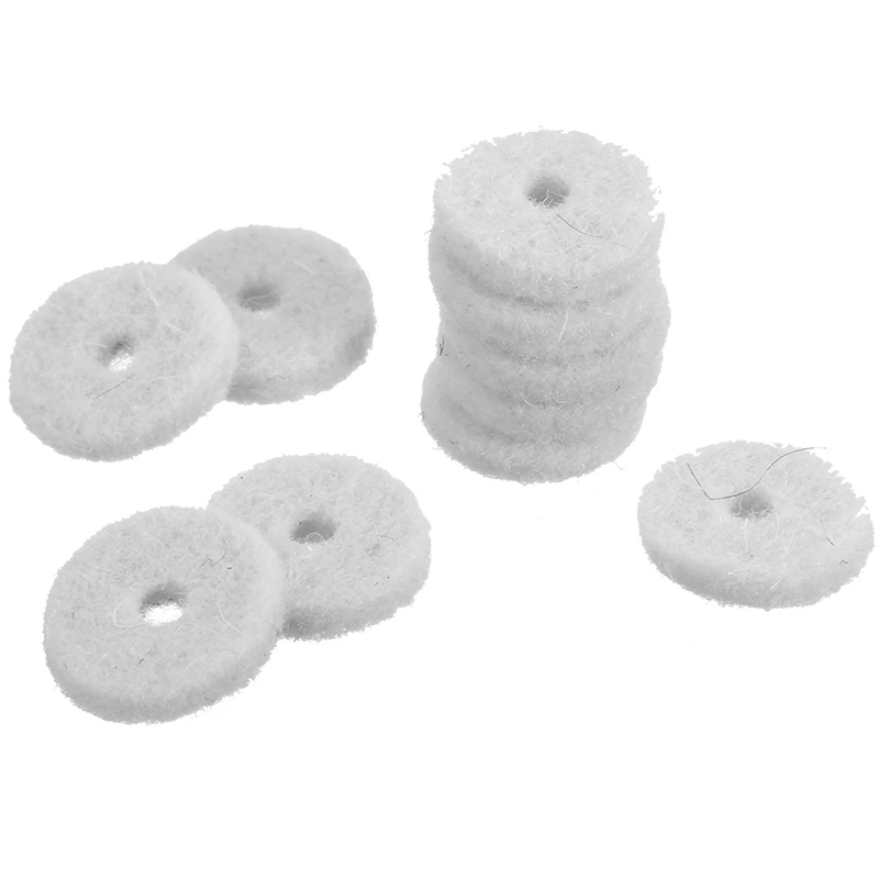 10pcs/set Black/White Felt Shoulder Strap Buttons Washers For Electric Guitar Bass Shoulder Strap Buttons Guitar Accessories