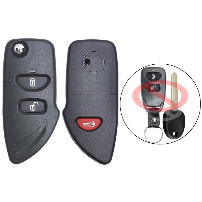 

Keyecu 2 or 3 Buttons Modified Flip Remote Car Key Shell Case for Hyundai Santa Fe Tucson IX35 2008 2009 2010 2011 2012 2013